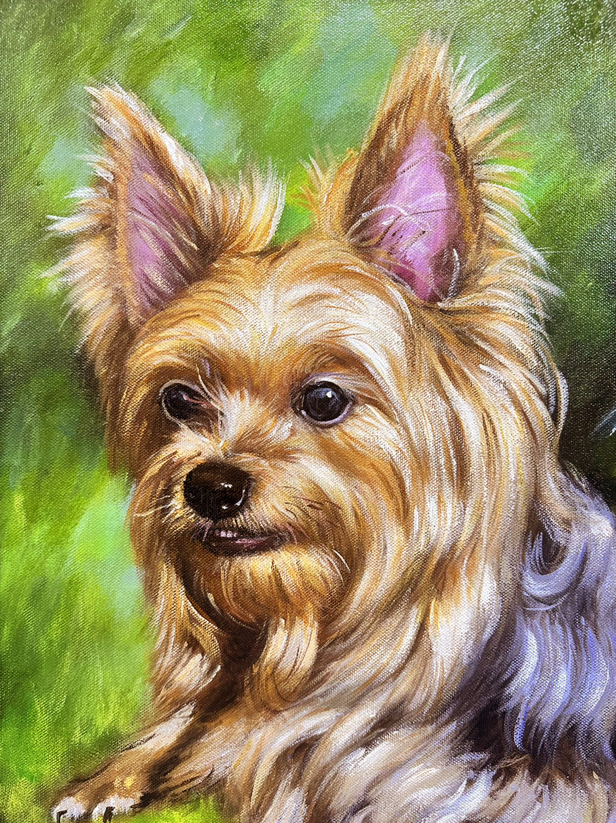 Other photos and instructions may have been provided to the artist to alter the final painting result. This painting should not be contrued as the canonical work of this artist.